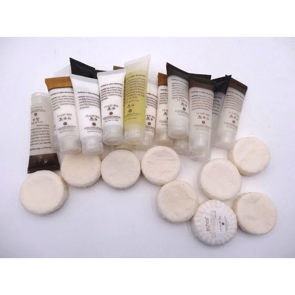 Echos of Nature 25 Pieces Lotion  1.25 oz Soap sealed travel size 1.5 oz Shampoo